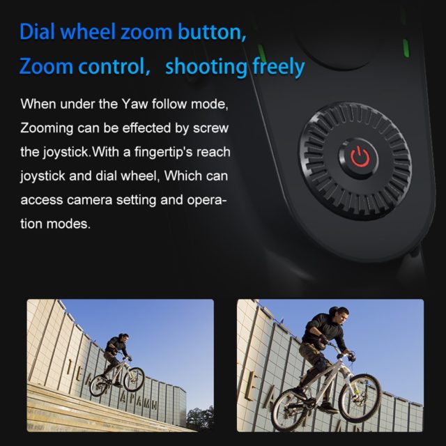 3-Axis Handheld Gimbal Stabilizzatore Attivo Traccia w/Messa A Fuoco Pull & Zoom per il iPhone 11 8 Huawei Samsung smart Phone PTZ Macchina Fotografica di Azione