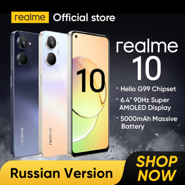 [Versione russa] realme 10 nuovo Smartphone Helio G99 90Hz Super AMOLED Display 50MP Color AI Camera 5000mAh batteria 33W carica