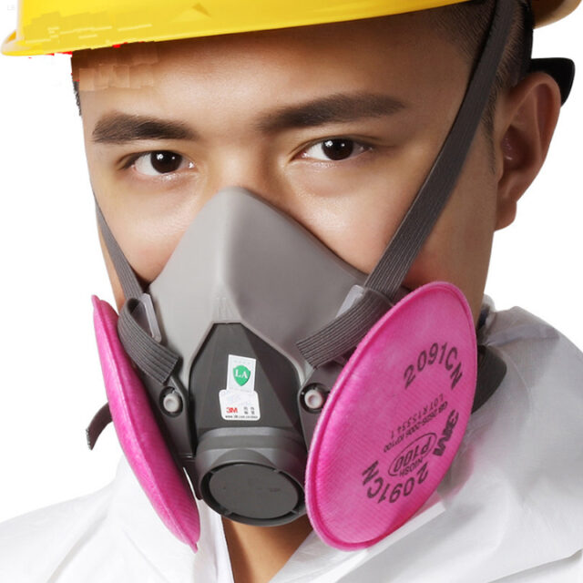 3M 6200 maschera antigas respiratore chimico maschera protettiva mezza maschera Spray per vernice industriale filtro Anti vapore organico 6001/2091
