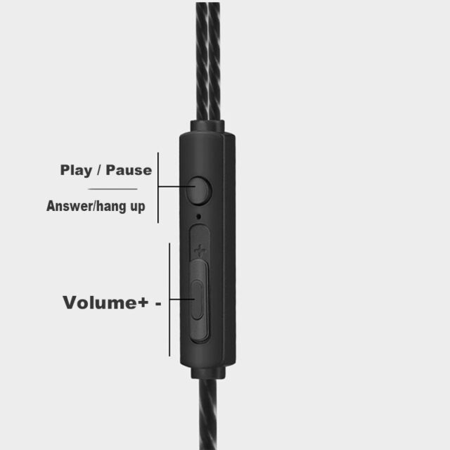 Cuffie cablate auricolari sportivi da 3.5mm con auricolari per telefono basso cuffie Stereo con controllo del volume del microfono auricolari musicali