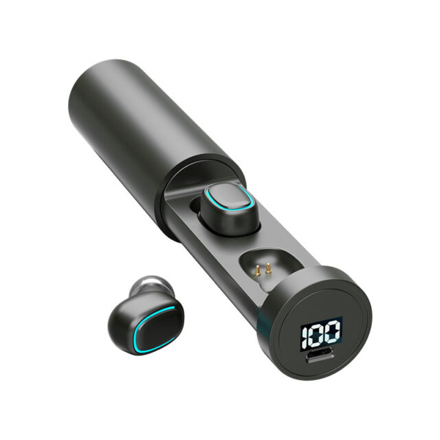 C1-1 auricolare Bluetooth auricolare Wireless per sport all'aria aperta 5.2 con Bin di ricarica Display di alimentazione Touch Control auricolari per cuffie
