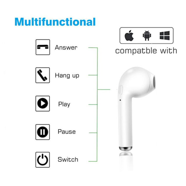 I7s TWS auricolare Bluetooth nell'orecchio cuffie Wireless Mini auricolari musicali auricolari sportivi cuffie con microfono per telefono xiaomi iphone