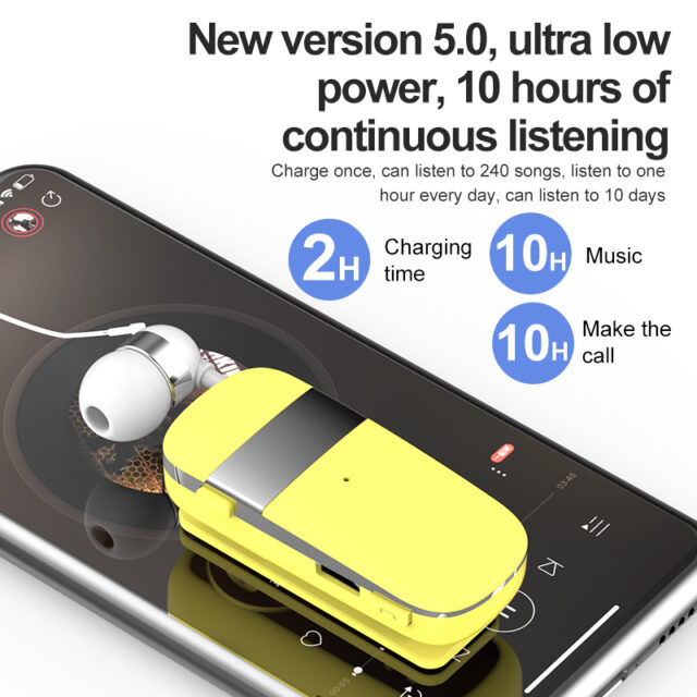 K53 Mini Wireless Fone de ouvido auricolare Bluetooth chiamata ricorda Clip di vibrazione auricolari aziendali cuffie vivavoce