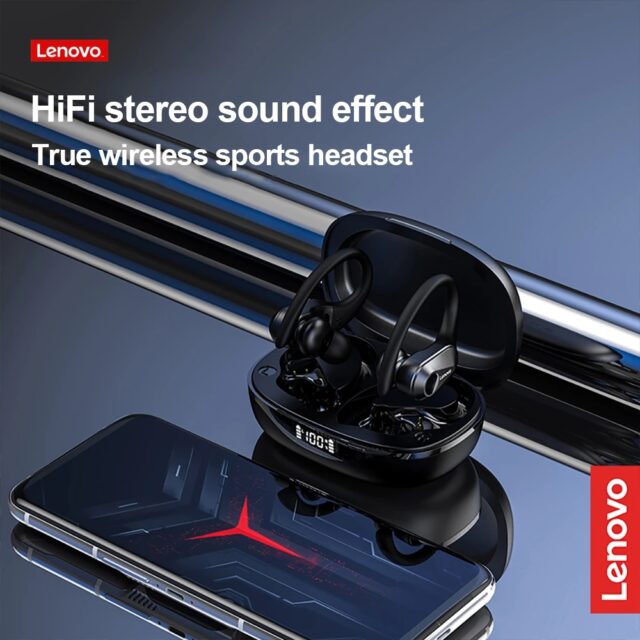 Auricolari Lenovo LP75 TWS 5.3 cuffie sportive Wireless Bluetooth Display digitale a LED auricolari Stereo con riduzione del rumore HiFi