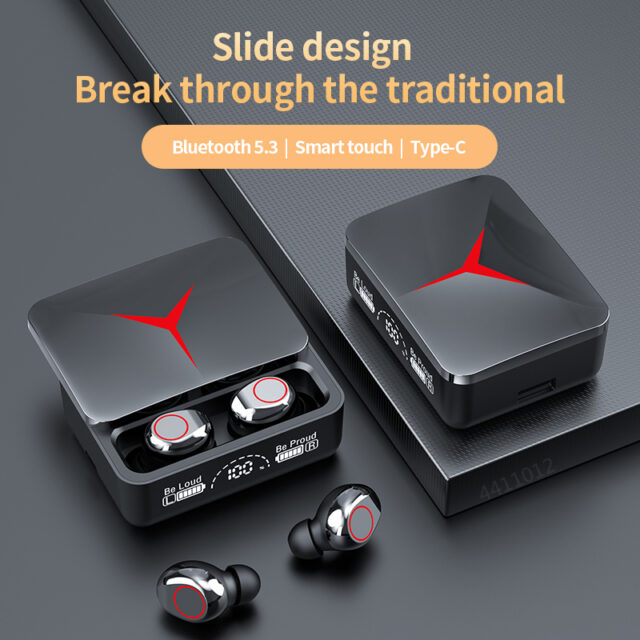2023 nuove cuffie Bluetooth 5.3 Wireless TWS con Display di alimentazione a LED Slide HD Call Headset riduzione del rumore auricolare sportivo
