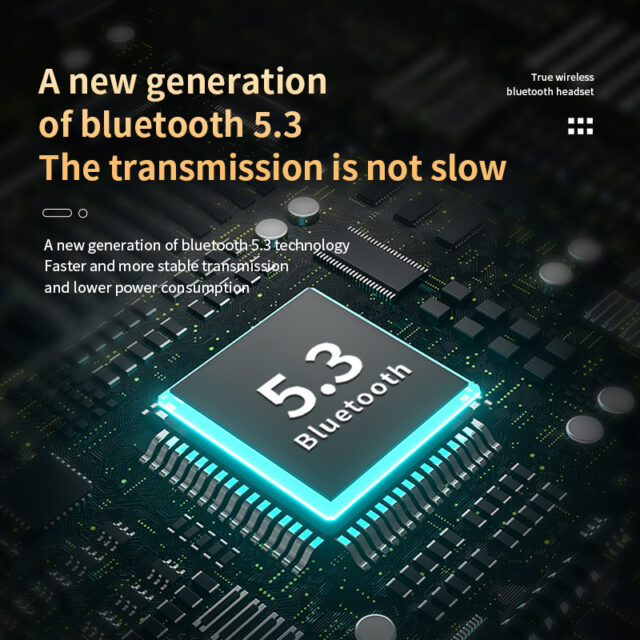 2023 nuove cuffie Bluetooth 5.3 Wireless TWS con Display di alimentazione a LED Slide HD Call Headset riduzione del rumore auricolare sportivo