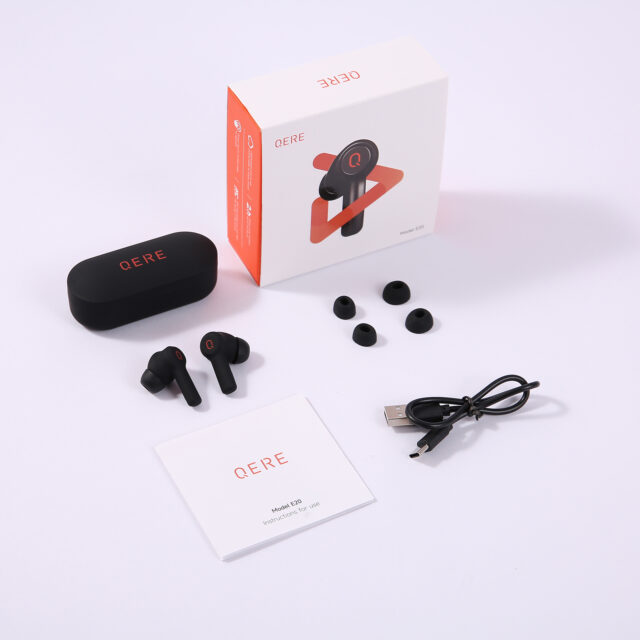 100% auricolari Bluetooth Wireless QERE E20 originali auricolari musicali HiFi con microfono cuffie sportive cuffie impermeabili 2021New TWS