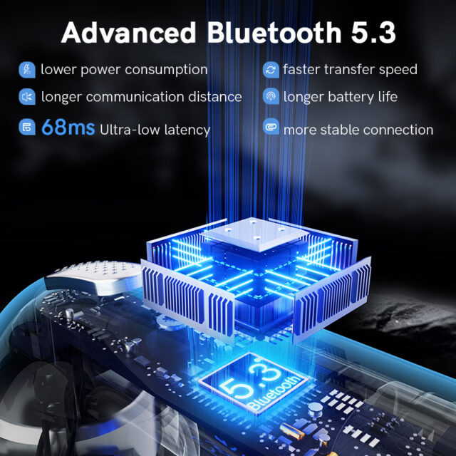 QCY T20 TWS auricolari Wireless Bluetooth 5.3 auricolari 68ms Driver a bassa latenza 13mm cuffie HIFI 4 microfoni + cuffie per chiamate ENC HD