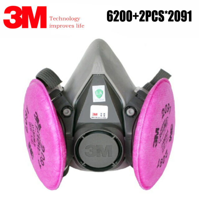 7in1 3M 6200 vernice spray per maschera antipolvere con filtro anti-particelle 2091 P100 industriale antipolvere PM2.5 maschera protettiva per particelle acide