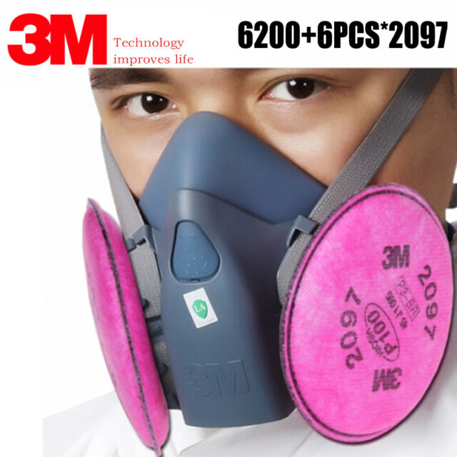 3M 7502 2097 mezza maschera maschera respiratore riutilizzabile P100 protezione respiratoria livello di disagio vapore organico