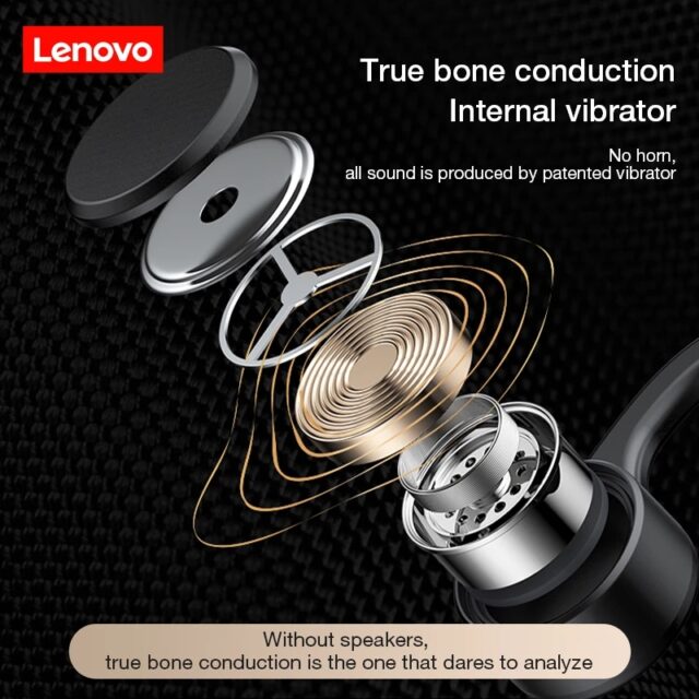 Lenovo X4 cuffie Bluetooth a conduzione ossea cuffie sportive cuffie Wireless impermeabili con microfono gancio per l'orecchio TWS Bass Hifi Stereo