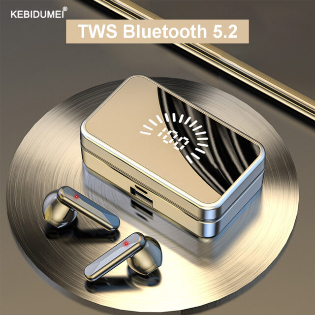 TWS Bluetooth 5.2 auricolari cuffie Wireless 2000mAh scatola di ricarica auricolari sportivi auricolare suono Stereo HIFI per Xiaomi Huawei