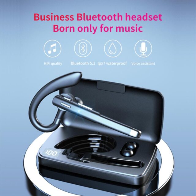 YYK-520 auricolare Bluetooth Wireless tws Ultra Long Range riduzione del rumore montato sull'orecchio sport Business Display digitale batteria alta