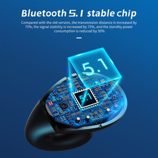 2022 nuovi auricolari Bluetooth 5.1 Wireless auricolari auricolari Business Call Game con microfono cuffie sportive silenziose